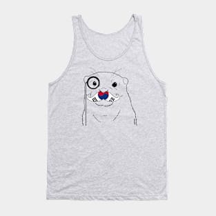 Mustache Flag South Korea Tank Top